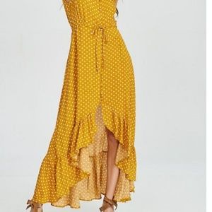 Wishlist Apparel Mustard Polka Dot Dress